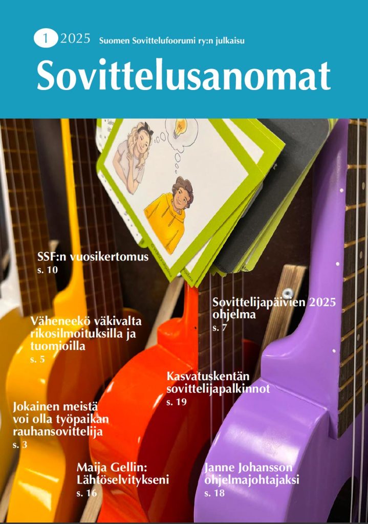 Sovittelusanomien kansikuva 1/25