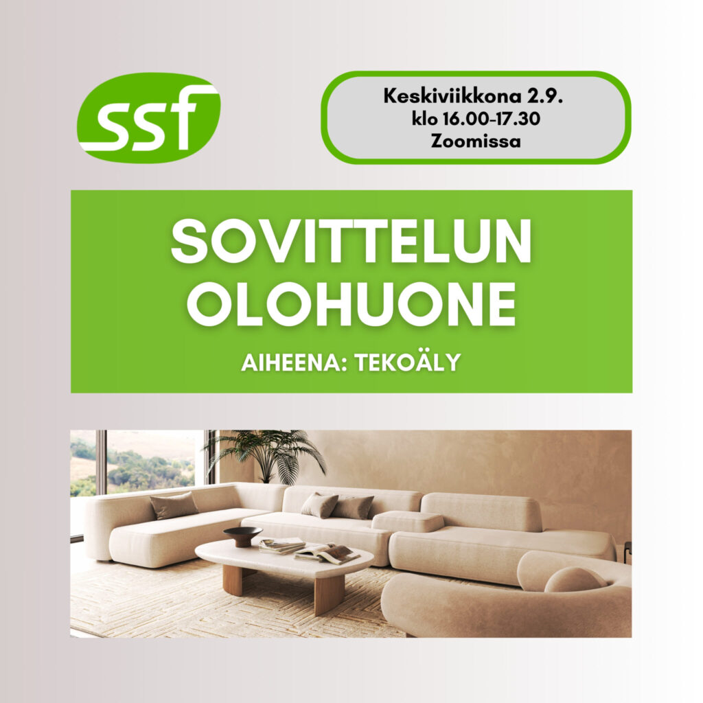 Sovittelun olohuone 2.9.2026 aiheena tekoäly